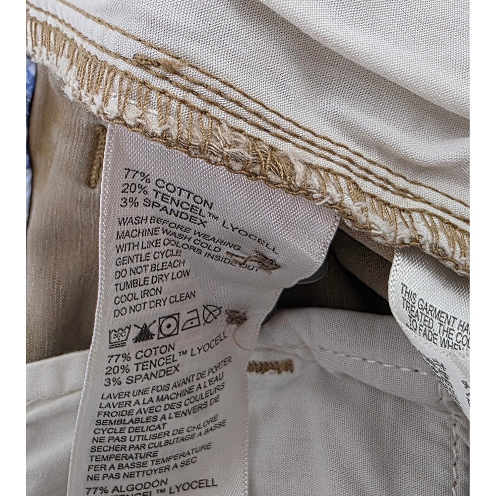 Tommy Bahama Mens Shorts Size 42 Khaki Boracay Chino Cotton Blend Stretch Casual - Picture 8 of 9